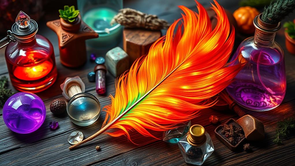 mythic bird s fiery plumage