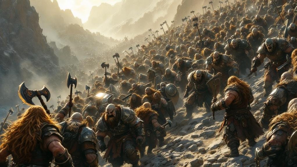 orc combat tactics against dwarves