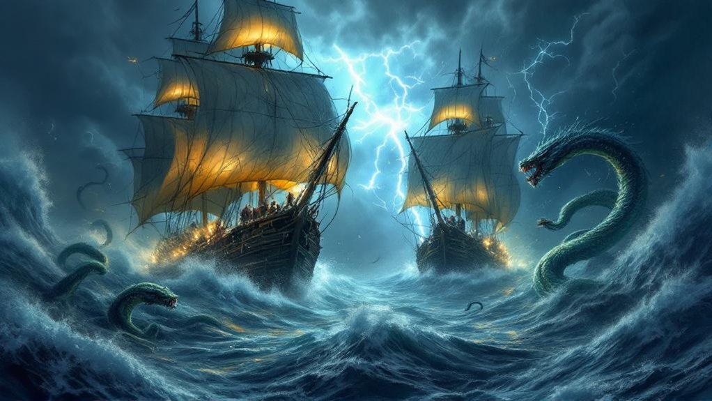 pirates battle mythical creatures